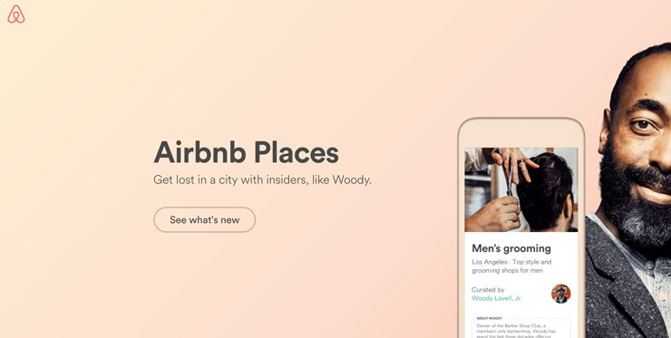 user experience for AirBnB interface